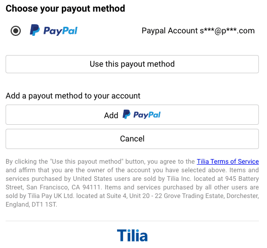 payout flow widget