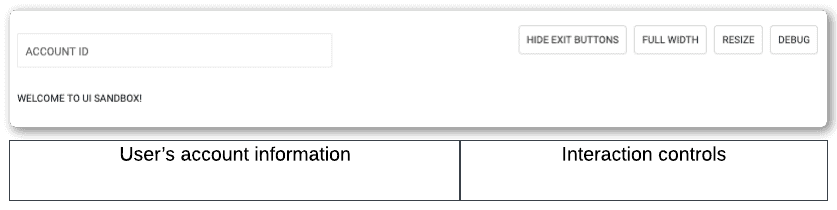 UI Sandbox - top bar table